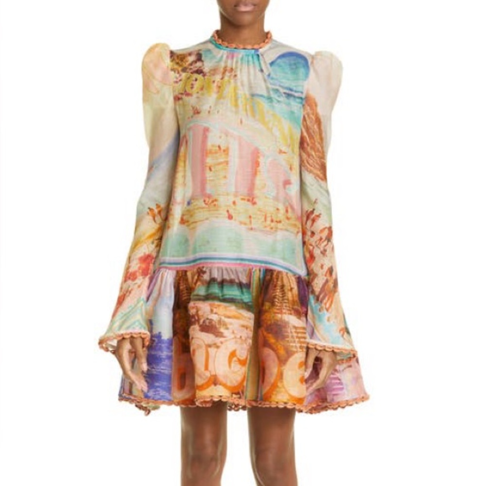 Zimmermann Multicolor Layered Mini Dress